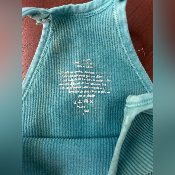 FP Movement by Free People Teal Ribbed Tank - Picture 5 of 8